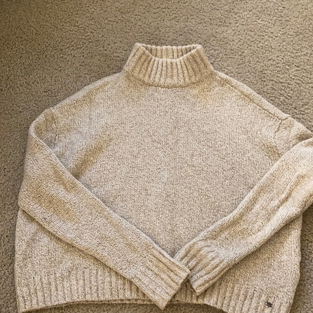 White cropped sweater